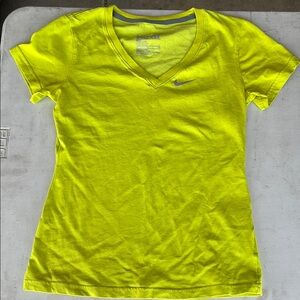 Nike Yellow Fitted Short Sleeve Tee